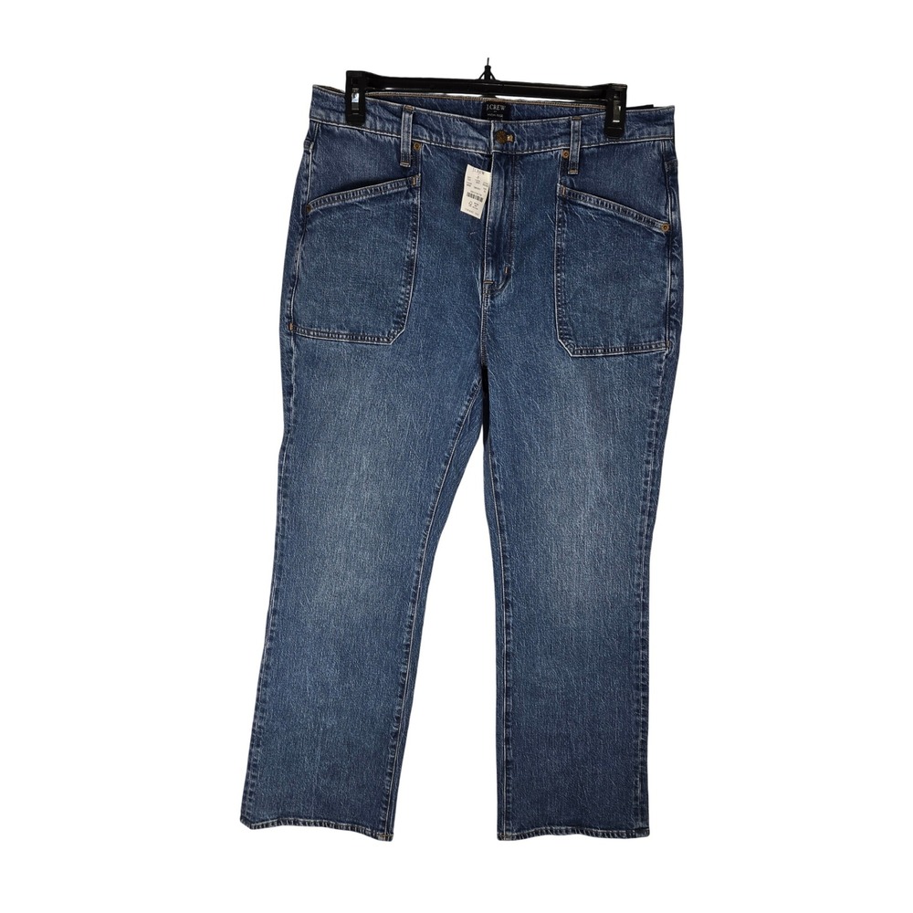 J.Crew Jeans Womens 32 High-Rise Bootcut Blue All-Day Stretch BX549 NEW